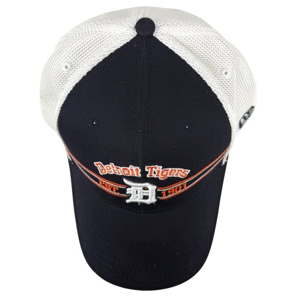 New Era Detroit Tigers Hat SnapBack Mesh Black Orange White Mesh English D MLB - Picture 6 of 11